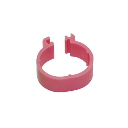 Anillos para las piernas de pollo en rosa para organizar gallineros de granjas de aves de corral