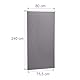 Relaxdays Duschrollo, 80x240 cm, Seilzugrollo für Dusche & Badewanne, Decke & Fenster, Badrollo wasserabweisend, grau