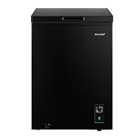 COMFEE' RCC102BL2UK(E) 99L Freestanding Chest Freezer, Refrigeration and Freezer Conversion, Inverter Compressor, 4 Star Freezer Rating, Quiet 38dB, Suitable for Outbuildings & Garages, Black