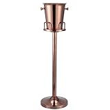 SAYEYBU Cubo Champán 5L con Soporte, Cubo Hielo con Soporte, Cubo Acero Inoxidable Enfriador Vino sobre Soporte, Enfriador Vino para Fiesta, Bar, KTV, Boda, Barbacoa y Hogar,Rose Gold
