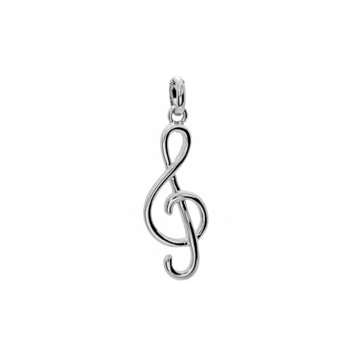 ASCALIDO Pendentif clef clé de sol | en véritable Argent Massif 925 | pendentif vendu seul - homme femme enfant