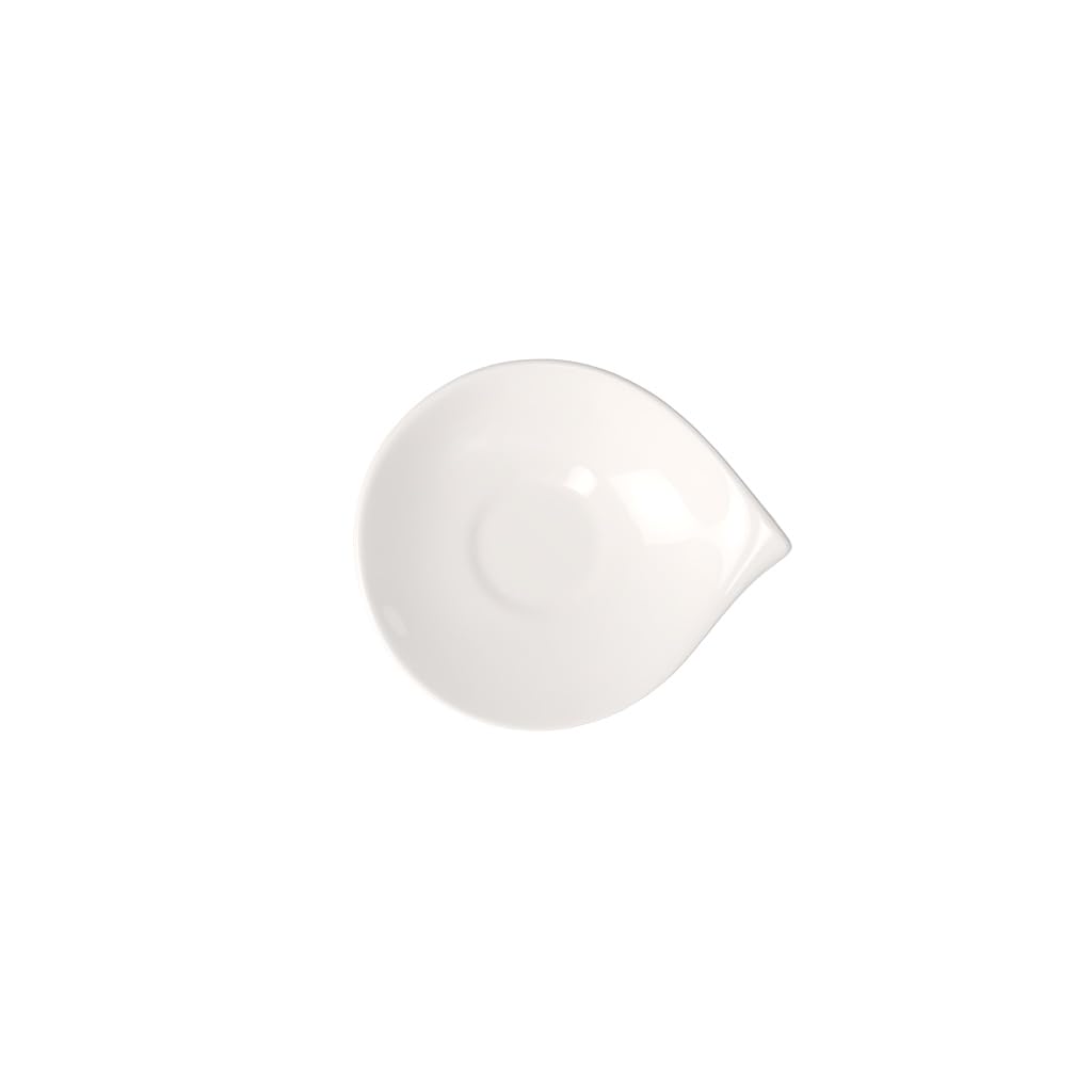 Villeroy & Boch Flow Plato para taza, Porcelana Premium, Blanco,18 x 15 cm