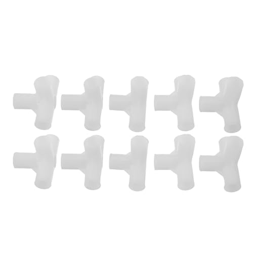 ORFOFE Unión de Cuatro vías de plástico Blanco para Barra de Armario de 12 mm, 10 Piezas, Accesorios para Zapatero y Organizador, Compatible con Muebles de Almacenamiento en dormitorios