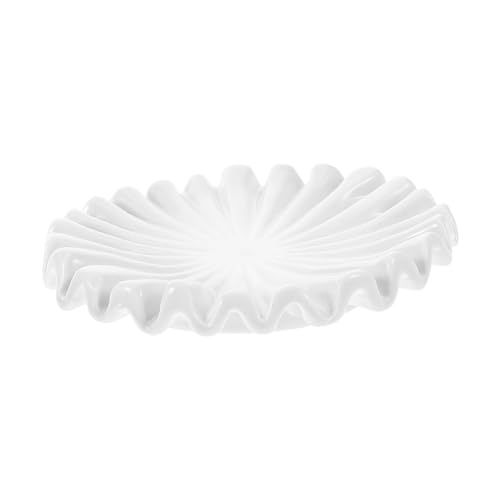 Porte-bague en céramique blanc, coupelle à bijoux pour commode