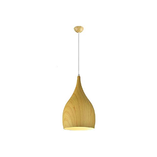 Chandelier nordique minimaliste en bois E27 suspension macaron pour cuisine et balcon