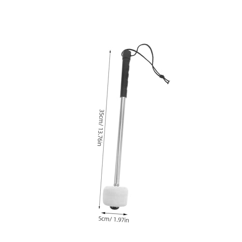 Maza Profesional para Bombo Toddmomy con Cabeza de Fieltro y Mango de Acero Inoxidable de 14 pulgadas para Bandas de Marcha y Percusión miniatura 2