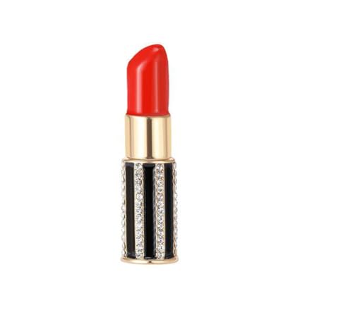 Image of Lipstick Ladies' Crystal Brooch Fashion Enamel Lapel Pin Creative Sexy Sparkling Crystal Sweater Shawl Scarf Wedding Party Brooch Set Jewelry Accessory Valentine's Day Gift