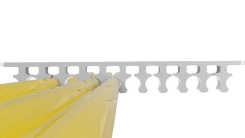 Kit Pente Organizador Mangueira 3/8 Chopp Co2 Fixar Parede (Branco)