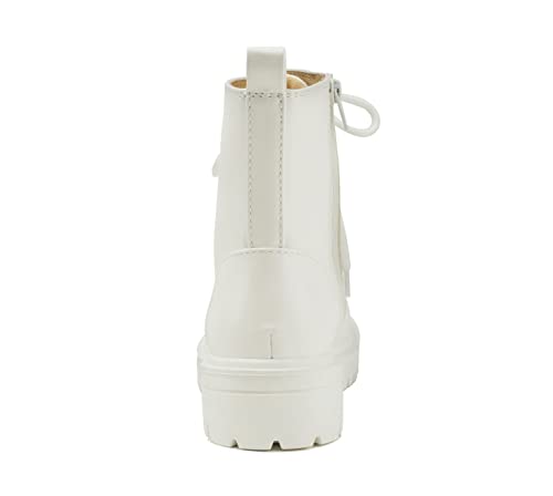 Image of Soda FIRM - Lug Sole Combat Ankle Bootie Lace up w /Side Zipper