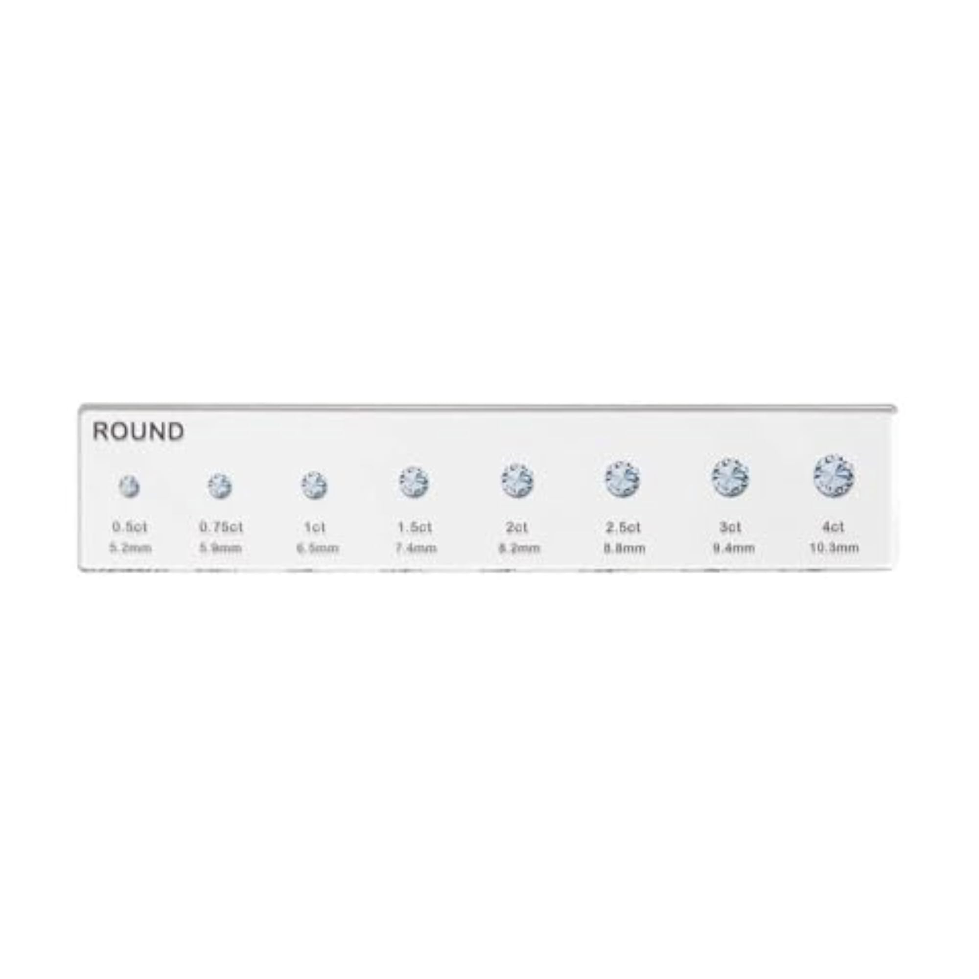 Diamond Sizes Shape Compare Tool Portable Reference
