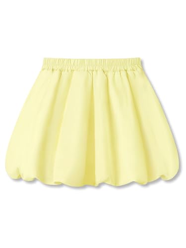 COOLTREE Big Girls Yellow High Waist Bubble Skort Summer Skirt Size 10