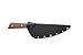 Tops Knives Frog Market Special XL Full Tang Fixed Blade- Tungsten Cerakote Blade Finish- Black Kydex Sheath w/Rotating Spring Steel Clip