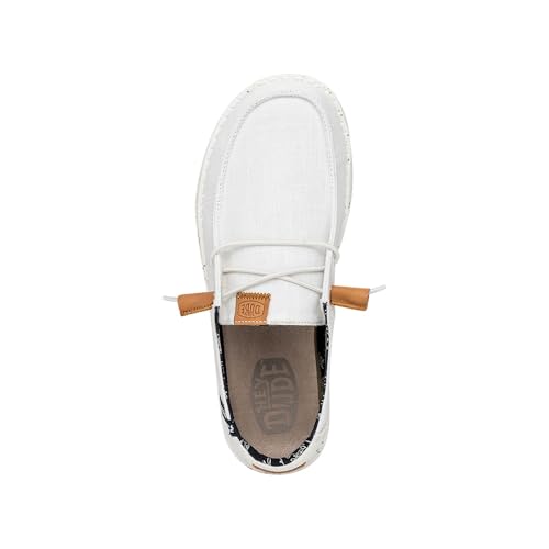 Image of HEYDUDE Women's Wendy Washed Canvas | Women's Shoes | Women's Lace Up Loafers | Comfortable & Light-Weight