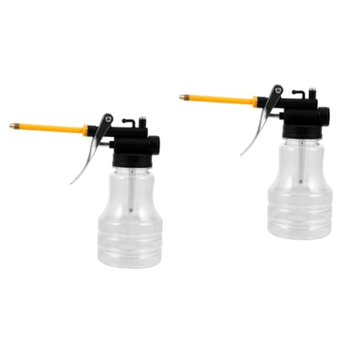 Alipis 2 Piezas botella de aceite transparente recipiente engrasador dispensando rociar bomba de lata de aceite contenedor de aceite liquido lata de aceite de la bomba de mano el plastico