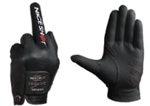 Image of Nice Shot Trident Men's Golf Glove in Triple Reinforced Premium Black Cabretta Leather