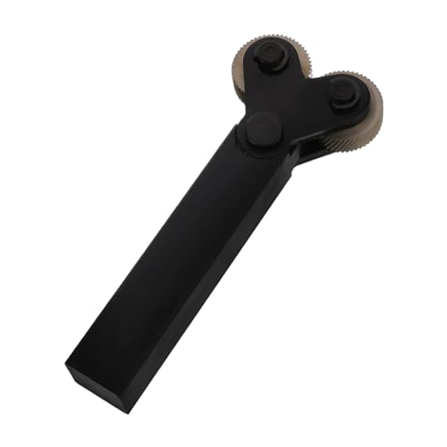 Herramienta de moleteado de doble rueda de acero negro Angoily para torno 2