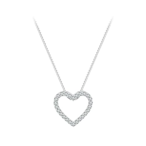 Collares de corazón para mujer en plata 925 minimalista para compromiso