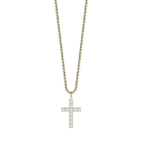 Collier homme acier doré croix LiuJo MLJ657 le cadeau idéal pour lui
