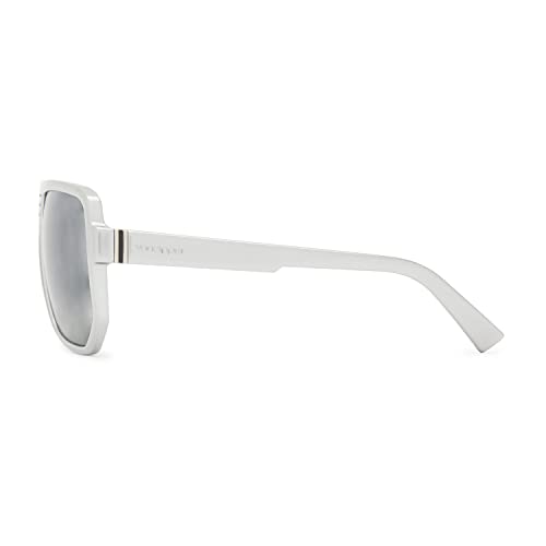 Image of VonZipper Roller Non-Polarized Sunglasses for Men and Women Silver Chrome with Square Roller Grey Silver Chrome Impact-resistant polycarbonate lens Sun Glasses with UV and HEV protection 63mm