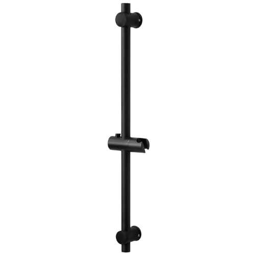 Youyijia Duschstange 66cm Edelstahl Duschstange mit Duschkopfhalter und Variable Wandbefestigungen Dusche Brausestange 360°Drehbar und Verstellbar für Variabel, Anpassung an Bestehende Bohrlöcher Schw
