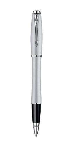 Parker Urban Fashion Stylo Roller Pointe Fine Attributs Chromés Argent