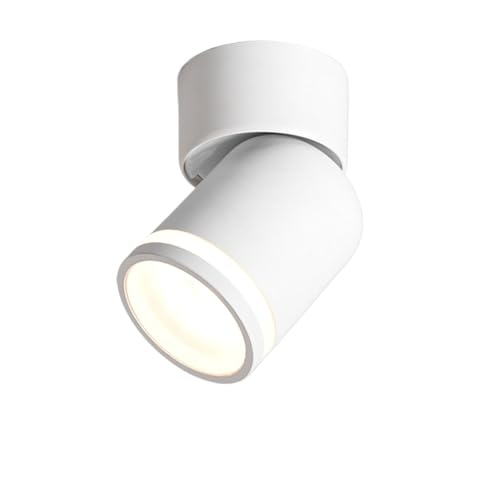 SKYGOO Foco empotrable nórdico montado en Superficie ángulo Ajustable LED Foco Plegable hogar 7W Techo Giratorio pequeña luz de Techo Dormitorio Sala de Estar Pasillo Mural Foco de Techo