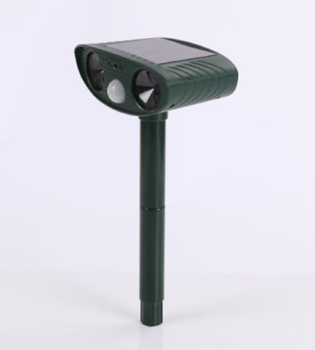 Repelente de gatos, repelente solar ultrasónico de animales con sensor de movimiento y luces intermitentes, repelente impermeable de animales salvajes para gatos, perros, zorros, pájaros