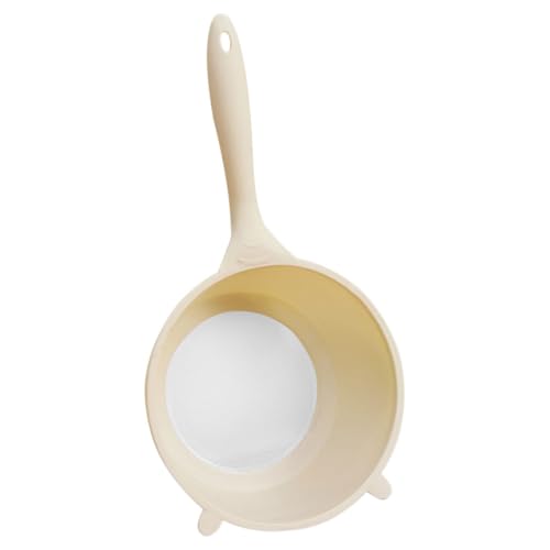 Toyvian Colador de Arroz Pequeño Crema Malla Fina de Pp, Cesta Escurridora Reutilizable para Lavar Frutas y Verduras, Filtro Práctico para Cocina Doméstica y Escurridor Multifuncional