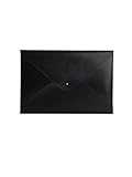 Paperthinks 9 x 13 Inches Shiny Black Recycled Leather File Folder (PT00953)