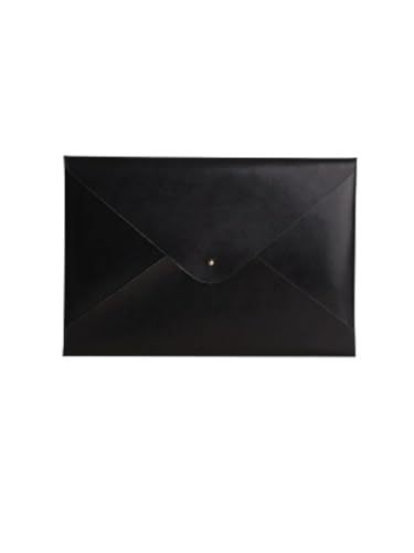Paperthinks 9 x 13 Inches Shiny Black Recycled Leather File Folder (PT00953)