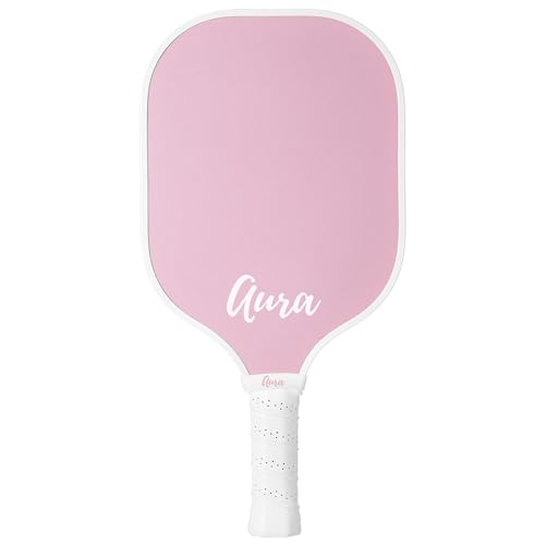 Cute Pink Pickleball Paddle | Fiberglass Surface Pickleball Racket with Comfort Cushion Grip...