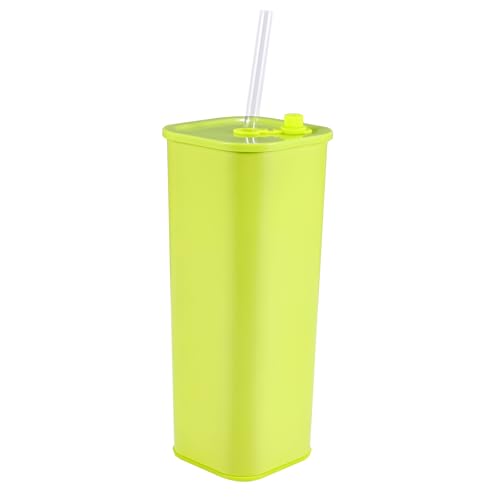 DEQIANG Tumbler with Sraw and Lid, Travel Mug Water Tumbler, Vacuum Insulated Cup,Steel Insulated Tumbler (Green, 20 oz)