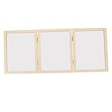 Kisangel 蒙特梭利折りたたみ手持ち鏡 幼児向け感覚遊び用 丸角ミラー 手と目の協調性を促進 ポータブルで室内外の学習に適した 用おもちゃ