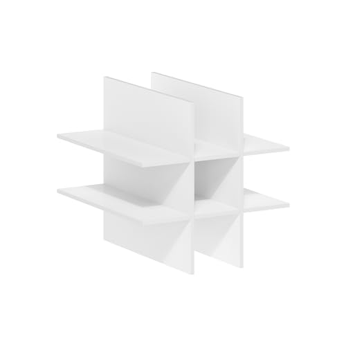 Image of Furinno Cubicle 9-Compartment Cube Insert, Cube Organizer, Plain White | Grid Shelf Dividers, Fits into Furinno Extra Thick Cubes, for Organizers and Storage (Does not fit IKEA Kallax Shelving)