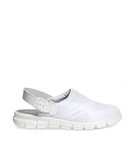 Abeba Clog 7329 sabot Dynamic textile tricoté blanc chaussures travail