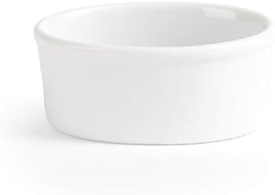 Olympia Whiteware Oval Ramekin 105(Ø) mm (4"). White. Pack quantity: 12