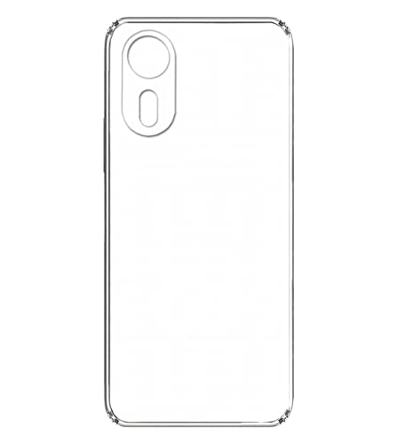 Image of Transparent Soft Silicone TPU Flexible Back Cover Compatible with Oppo A17 and Screen Guard