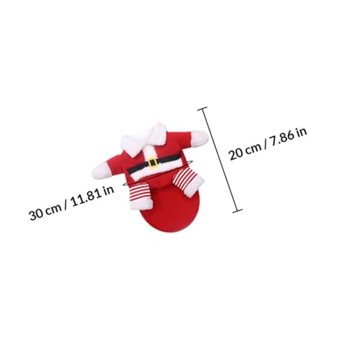 Disfraz de Navidad para perro FRCOLOR talla XS rojo miniatura 2