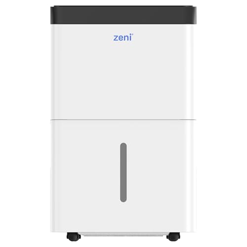 Zeni 30L Low Energy Dehumidifier with Laundry Mode | 40-47 dB Quiet Operation | Excess Moisture Absorber with Auto Humidity Sensor 24Hr Timer & Auto Shut-Off | UV-C & Dust Filter | Reduces Damp