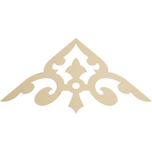 60"W x 25"H x 1 1/2"P (10/12) Pitch Whitman Signature Urethane Gable Pediment, Primed Tan