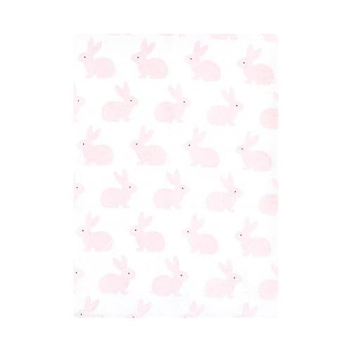 Image of Hudson Baby Unisex Baby Flannel Burp Cloth 12pk, Pink Honey Bunny, One Size