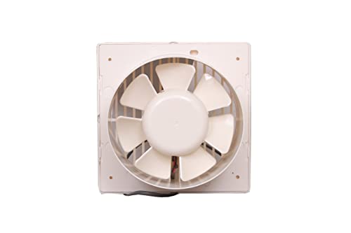 Image of Vivaan Eco-Axial Air small 4 inch (100MM) silent Exhaust Fan for Kitchen, Bathroom, Cabin and Office | Round fan | Cut-out Size - Circle Diameter 108 mm, White (Eco-Axial 100 MM)