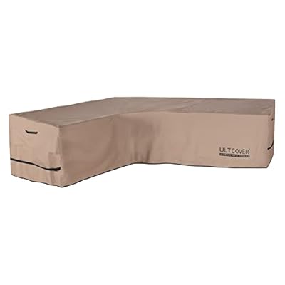 ULTCOVER Patio L-Shaped Left Facing Sofa Cover Waterproof for 6-Seater Outdoor Sectional Furniture Couch 85”W (Left Side) x 110”W (Back Length)