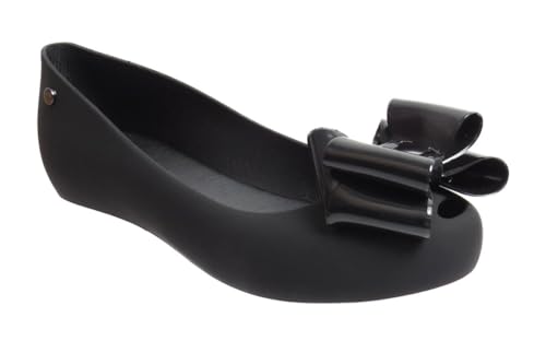 Generic Womens Jelly Ballet Shoes Bow Details Slip-On Flats Comfy Ladies Casual Office Work Wear Every-Day Closed Toe Ballerina Pumps Black UK 5