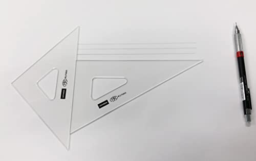 Uchida 1-809-1820 règle équerre triangle 18cm graduation 2mm - 7