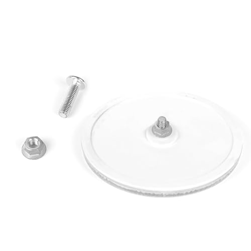 Image of 10 Pack White Screw on Round Reflectors, E11 Approval Road Safety Gate Posts Rear Reflectors for Trailer Caravan Truck Tractor Boat Lorry Motorcycle Fence Gate Post