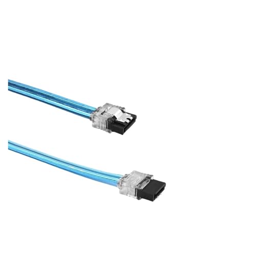 Cable SATA III 6 Gb/s 1 m Angulo 180 Grados Transparente Rosa miniatura 3