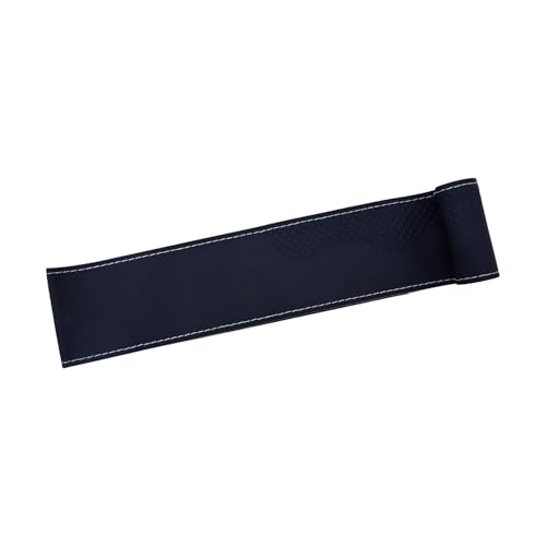 Image of Leather 25CM Universal Fit Car Steering Wheel Cover, Elastic Breathable and Odorless (Silver-7)