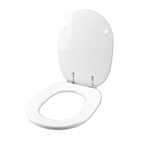 Copriwater Ideal Standard Linda Bianco Cerniera Cromo-Sedile-Asse Wc