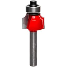 Freud Radius Rounding Over Bit with Perma-Shield Coating and Quadra-Cut Design for Flawless Finish - 2 Cutters, 1/4" Shank Dia., 1/8" Radius, 2-3/16" Length - 34-104
